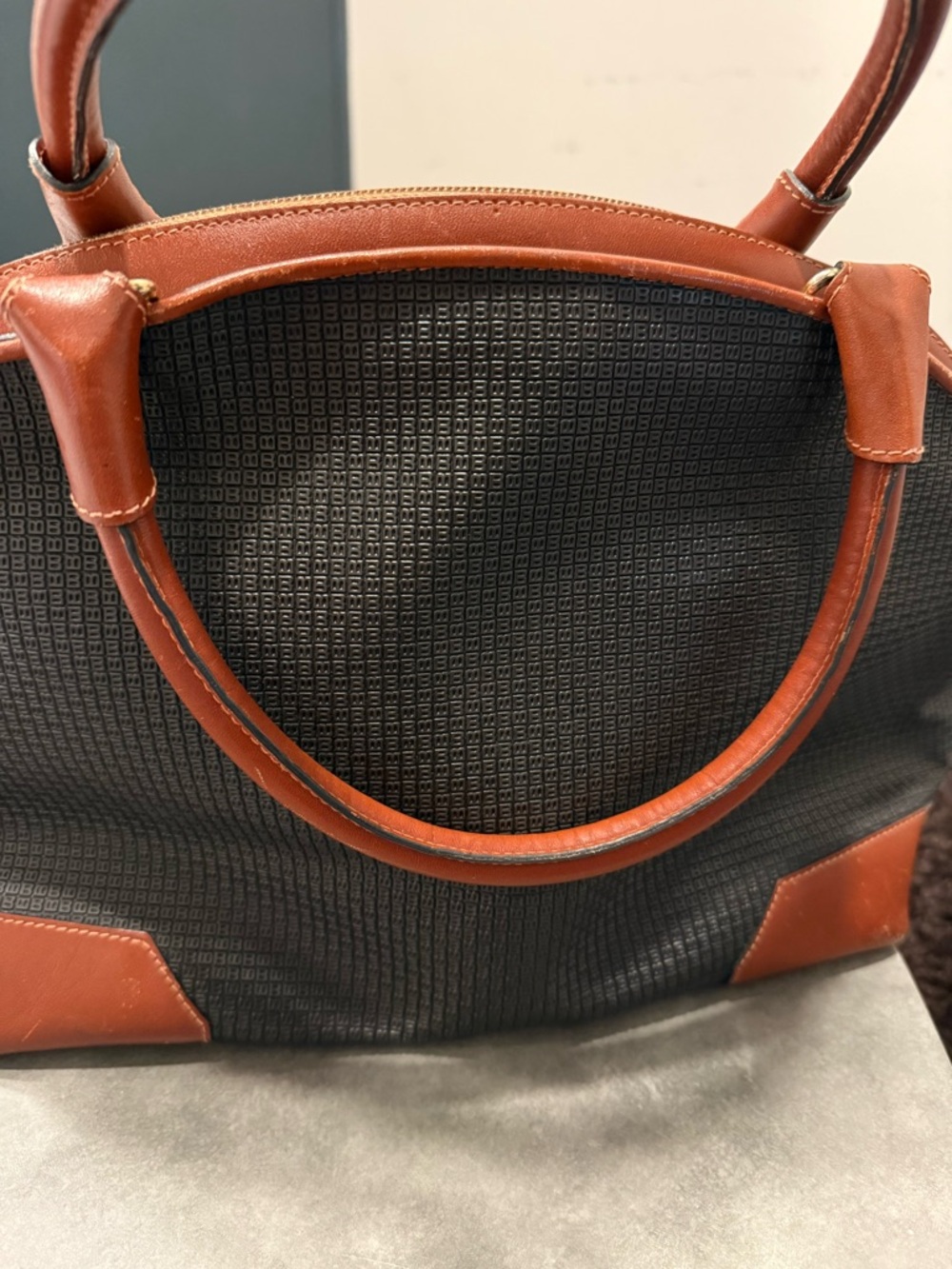 Bally Graphite and Brown Dome Satchel - Picture 15 of 16